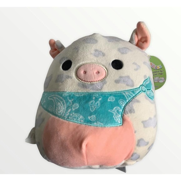 Squishmallow Rosie the Spotted Pig Bandana 8" Plush Easter Farm Stuffed Animal - Picture 2 of 8
